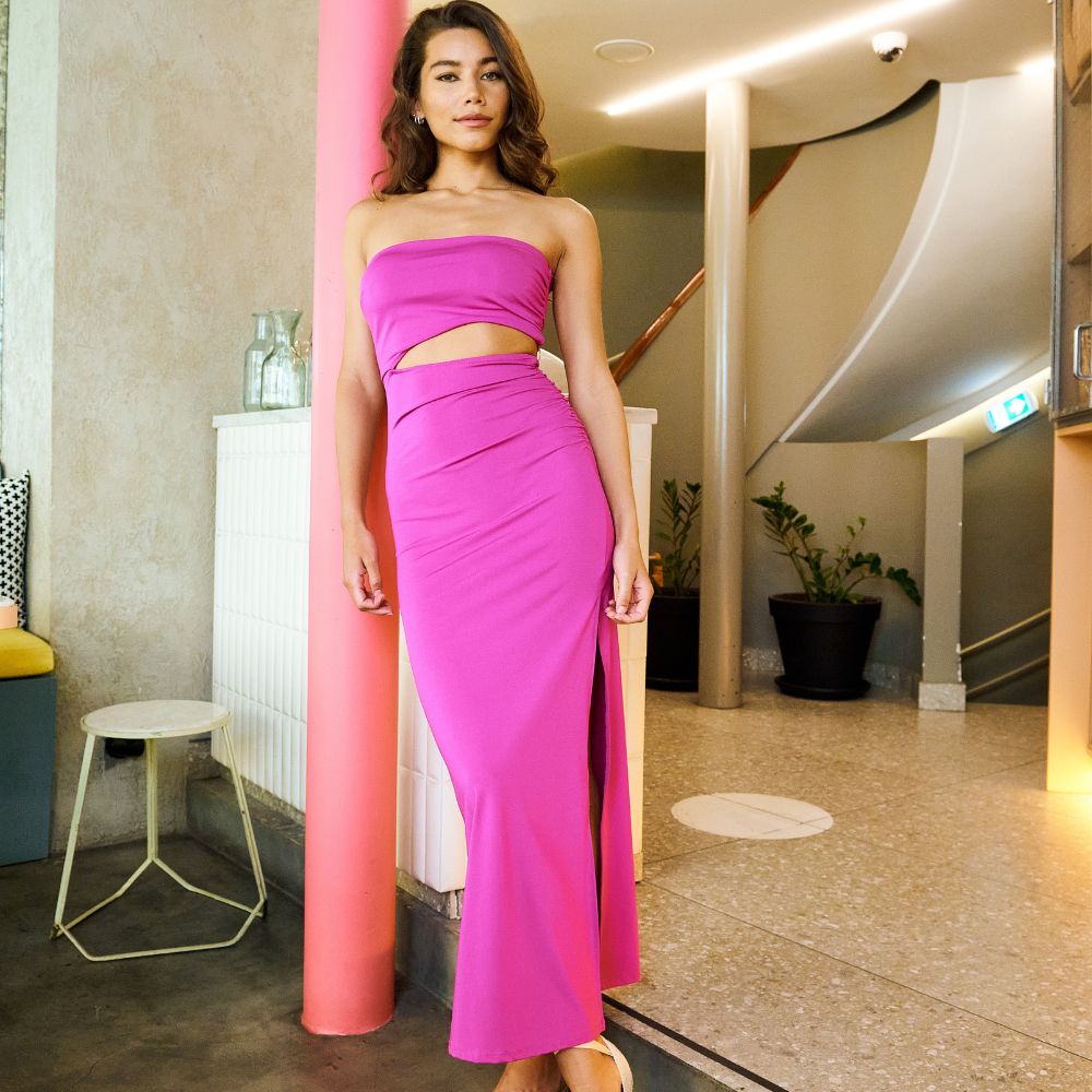 Lorena  Dress / Fuschia DRESSES